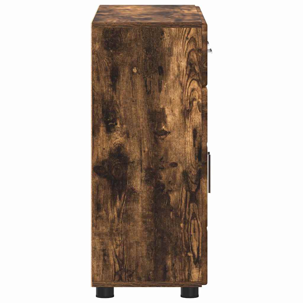 Sideboard mit Tür FLORIN Geräucherte Eiche 88,5 x 30,5 x 73 cm