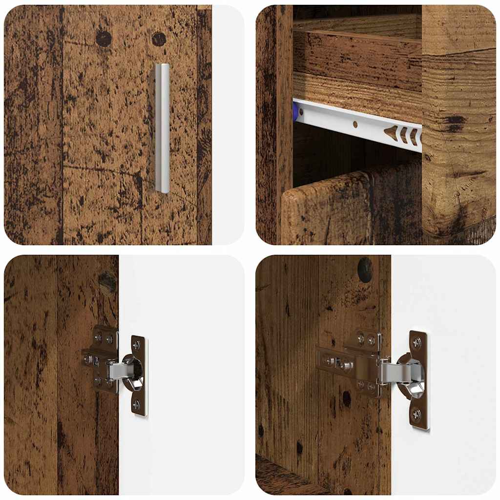 Sideboard FLORIN Altholz 88,5 x 30,5 x 73 cm Holzwerkstoff