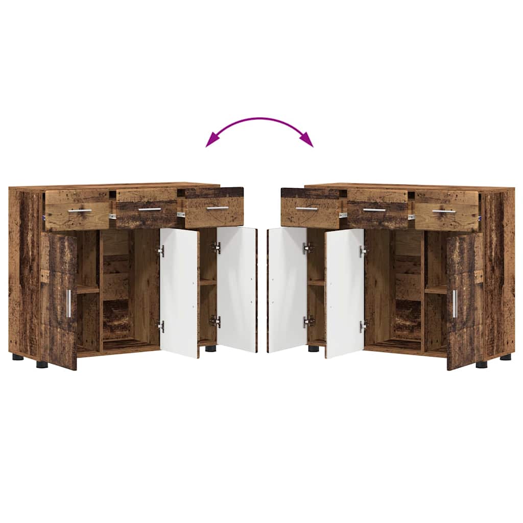 Sideboard FLORIN Altholz 88,5 x 30,5 x 73 cm Holzwerkstoff