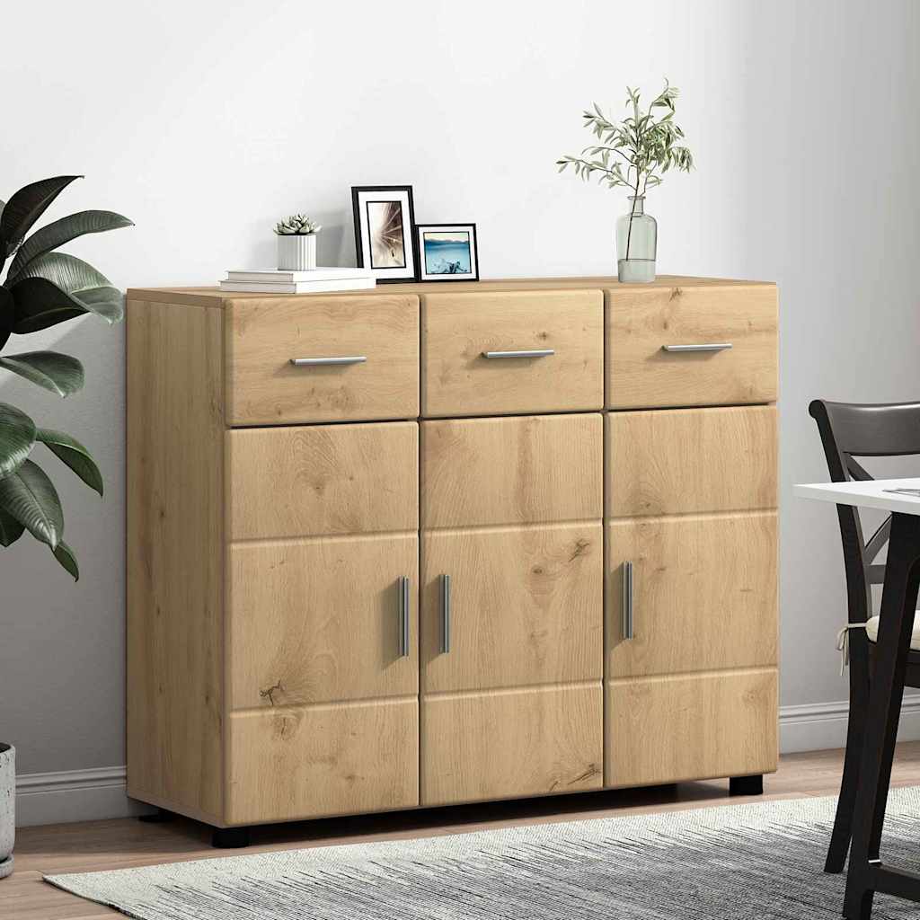 Sideboard mit Regal FLORIN Artisan-Eiche 88,5 x 30,5 x 73 cm