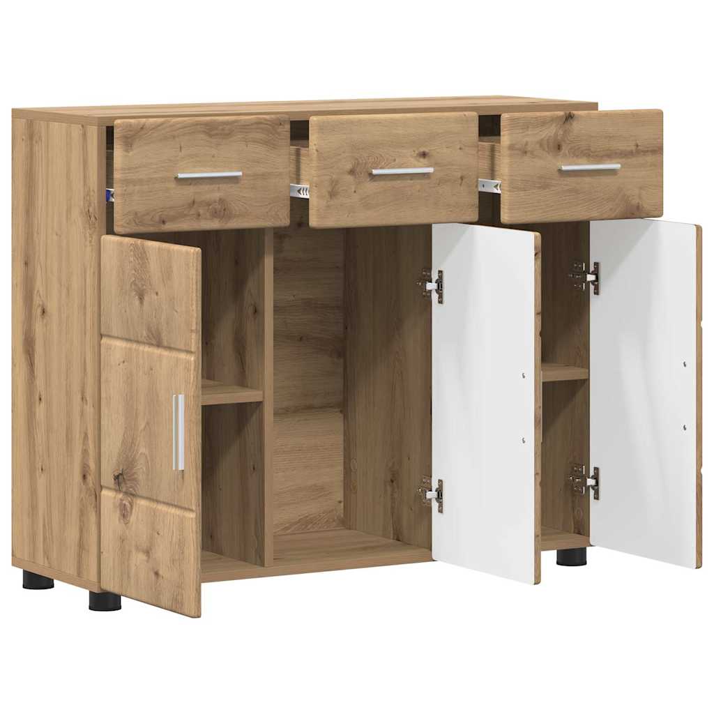 Sideboard mit Regal FLORIN Artisan-Eiche 88,5 x 30,5 x 73 cm