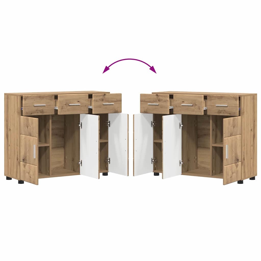 Sideboard mit Regal FLORIN Artisan-Eiche 88,5 x 30,5 x 73 cm