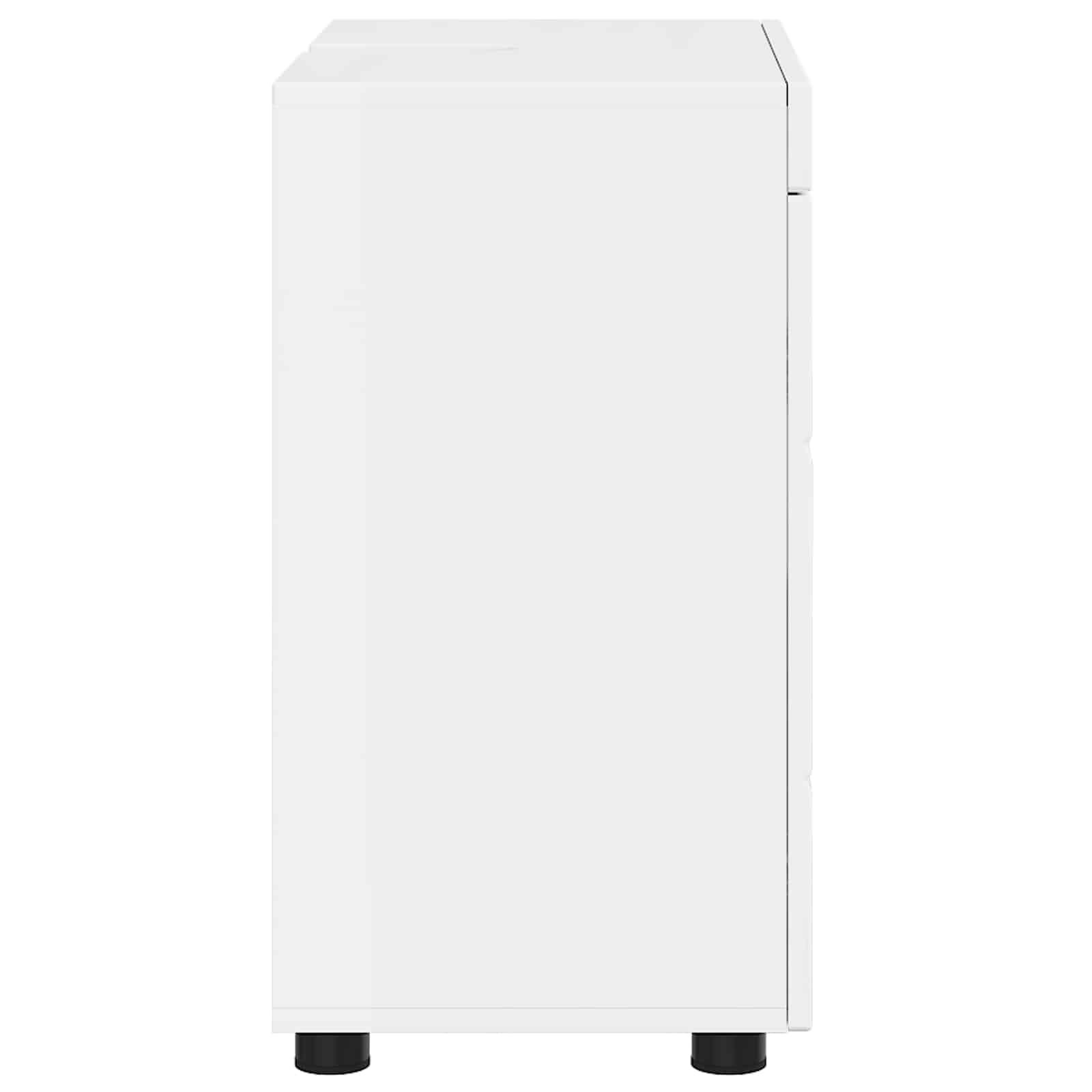 Badezimmerschrank-Set TULUM Hochglanz Weiß 60 x 34 x 63 cm