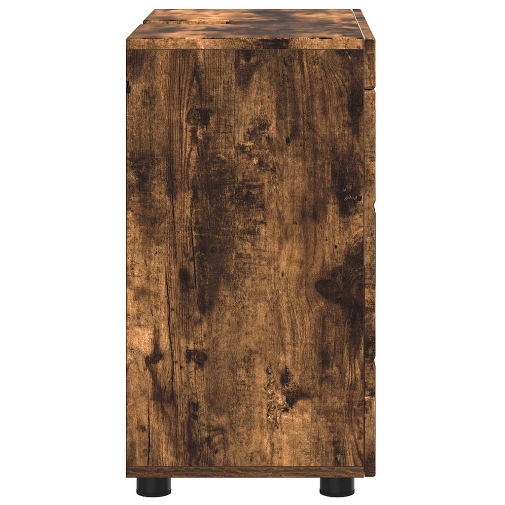 Badezimmerschrank-Set TULUM Geräucherte Eiche 60 x 34 x 63 cm