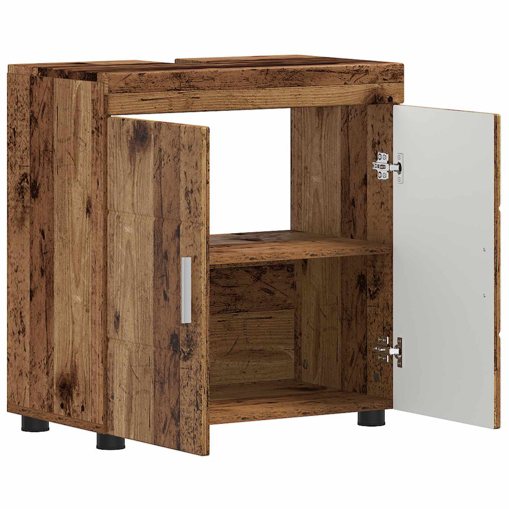 Badezimmerschrank-Set TULUM Altholz 60 x 34 x 63 cm