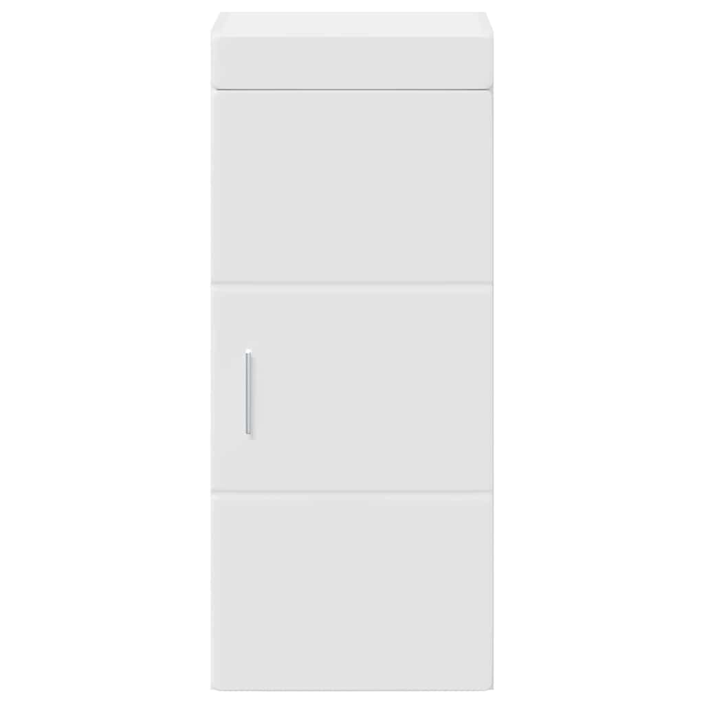 Badezimmer-Wandschrank mit Regal TULUM Weiß 37 x 24,5 x 86 cm