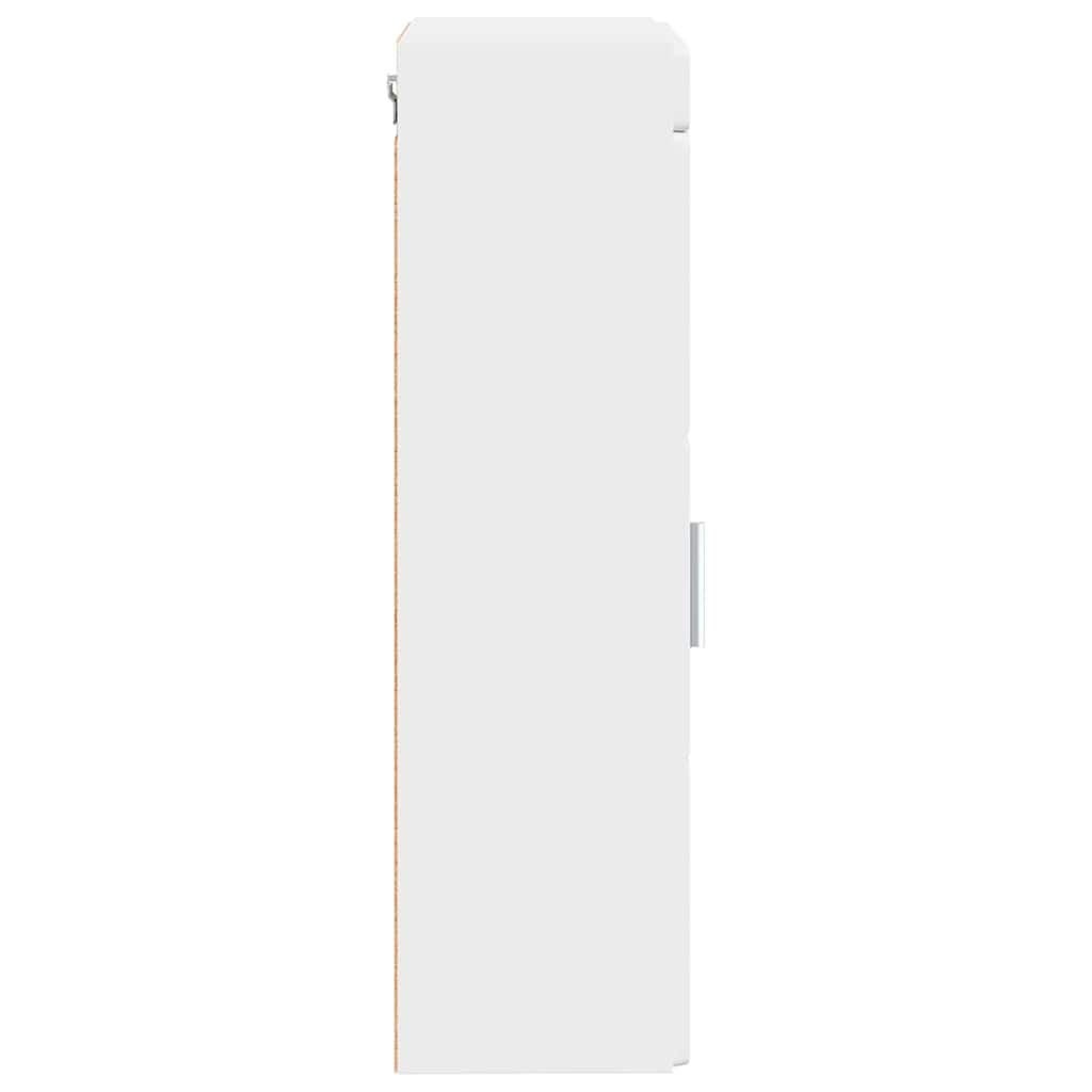 Badezimmer-Wandschrank mit Regal TULUM Weiß 37 x 24,5 x 86 cm