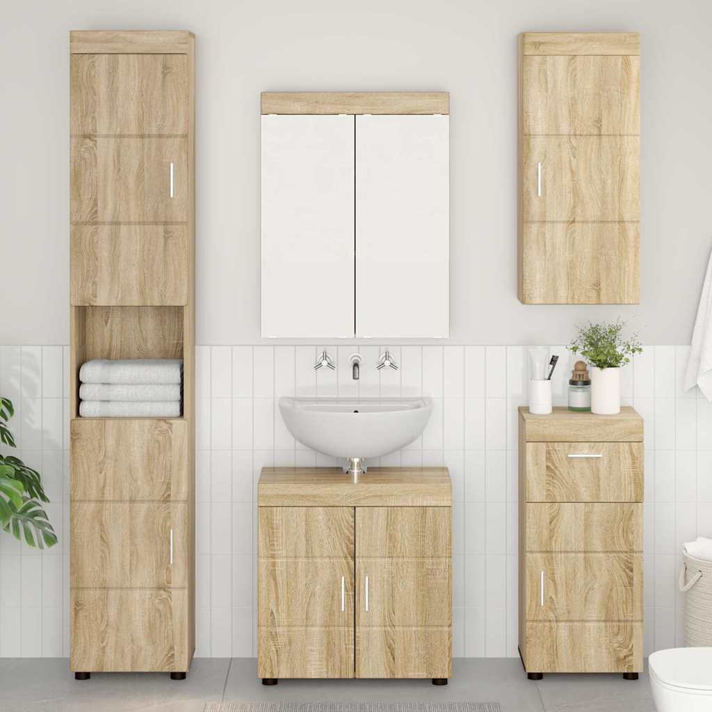Badezimmer-Wandschrank TULUM Sonoma-Eiche 37 x 24,5 x 86 cm