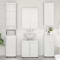 Badezimmer-Wandschrank TULUM Hochglanz Weiß 37 x 24,5 x 86 cm