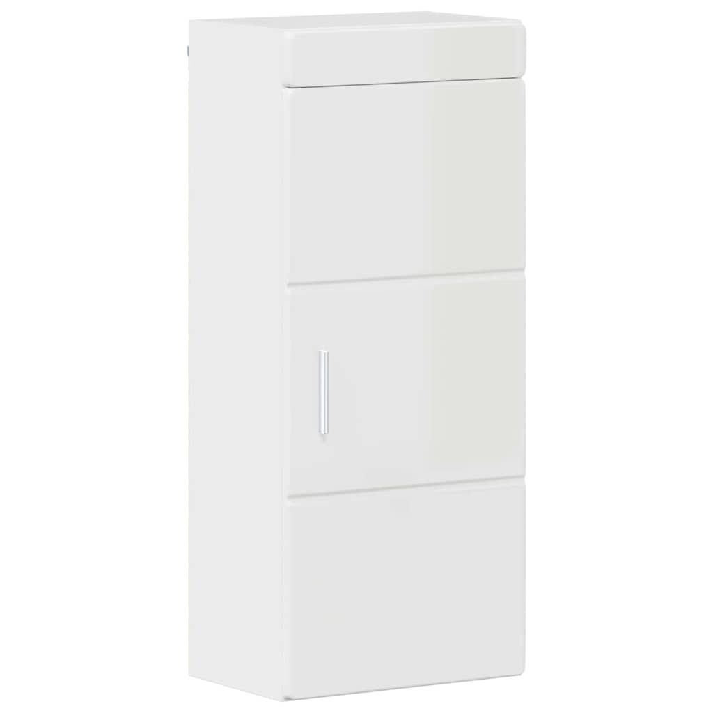 Badezimmer-Wandschrank TULUM Hochglanz Weiß 37 x 24,5 x 86 cm