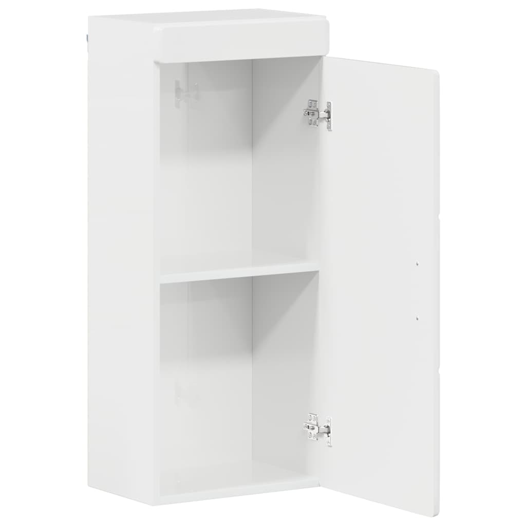 Badezimmer-Wandschrank TULUM Hochglanz Weiß 37 x 24,5 x 86 cm