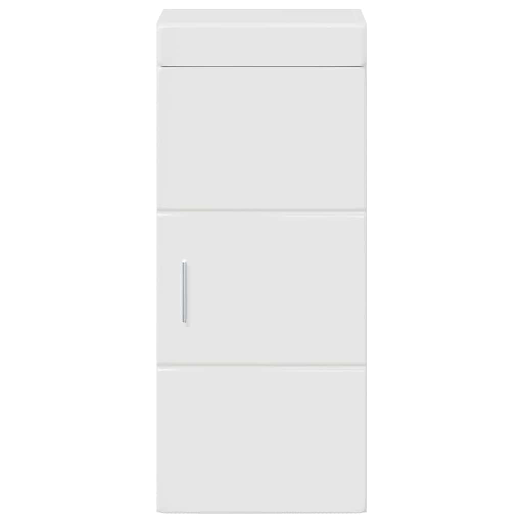 Badezimmer-Wandschrank TULUM Hochglanz Weiß 37 x 24,5 x 86 cm