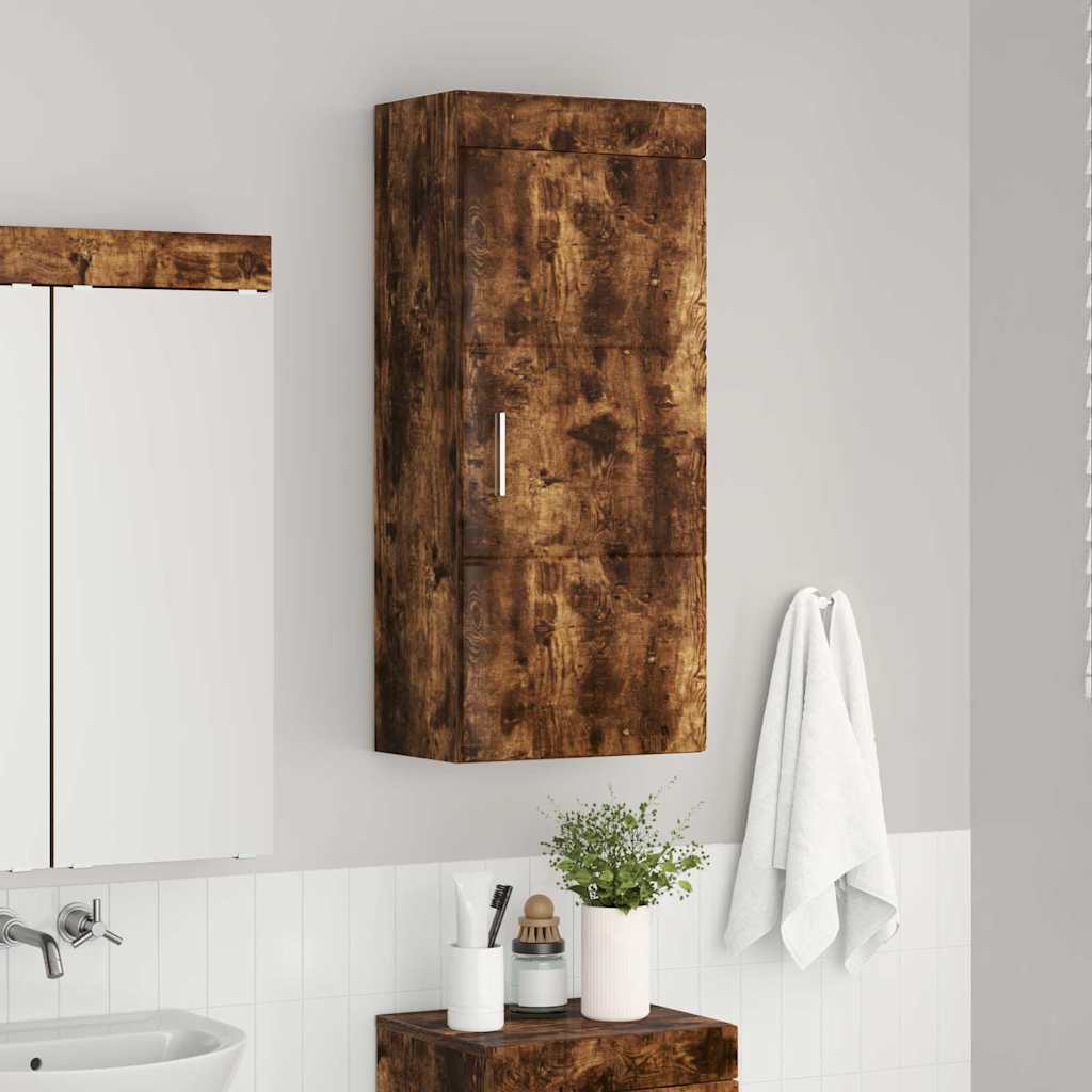 Badezimmer-Wandschrank TULUM Geräucherte Eiche Holzwerkstoff