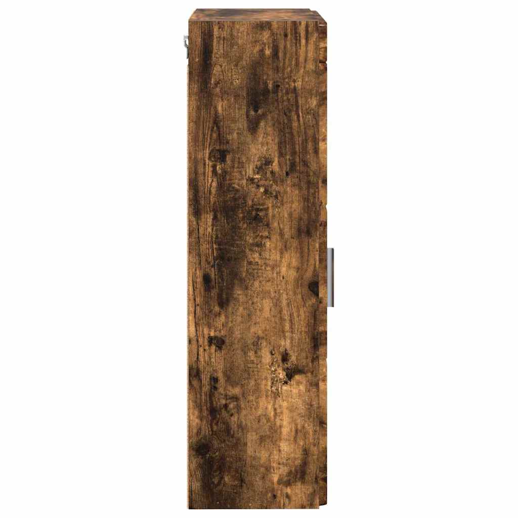 Badezimmer-Wandschrank TULUM Geräucherte Eiche Holzwerkstoff