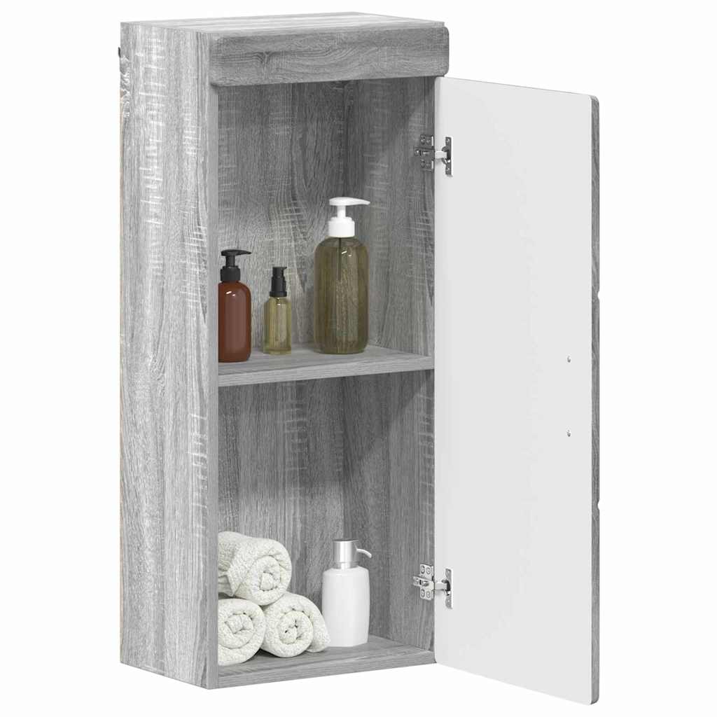 Badezimmer-Wandschrank TULUM Graues Sonoma 37 x 24,5 x 86 cm