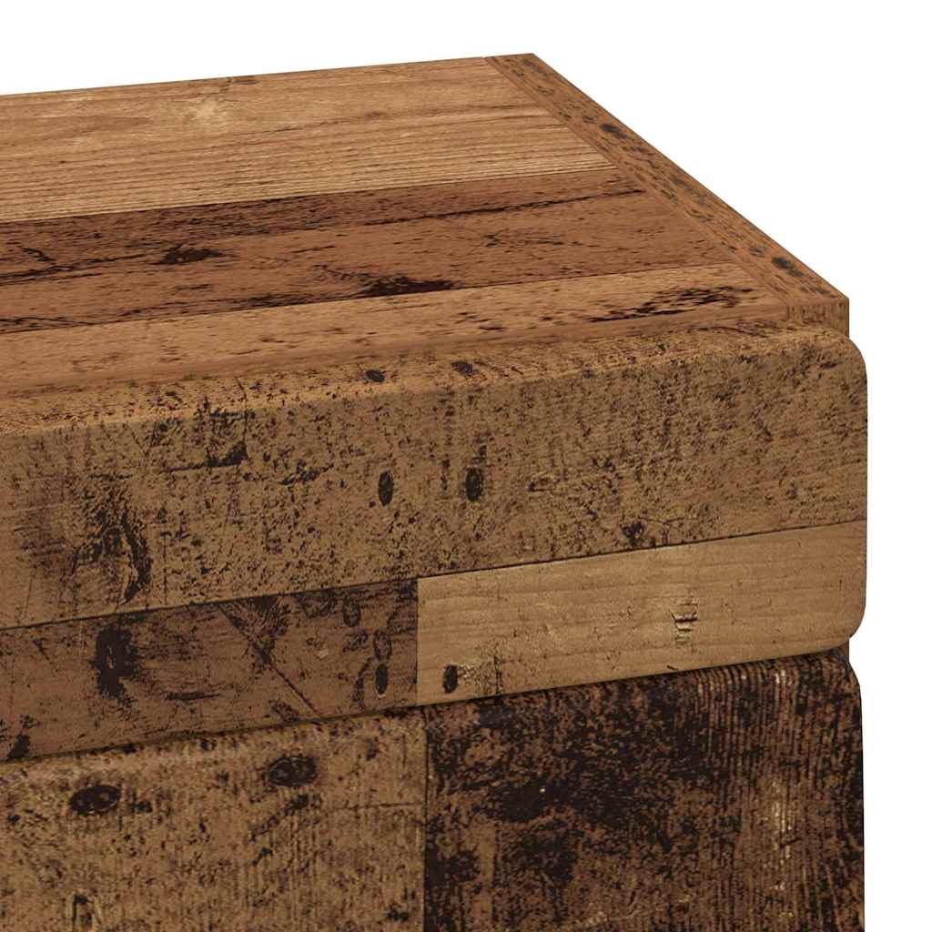 Badezimmer-Wandschrank mit Tür TULUM Altholz 37 x 24,5 x 86 cm