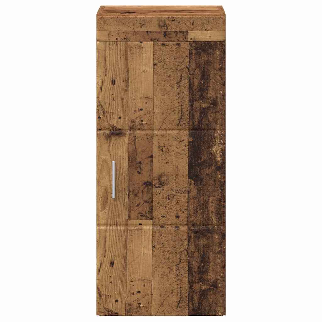 Badezimmer-Wandschrank mit Tür TULUM Altholz 37 x 24,5 x 86 cm