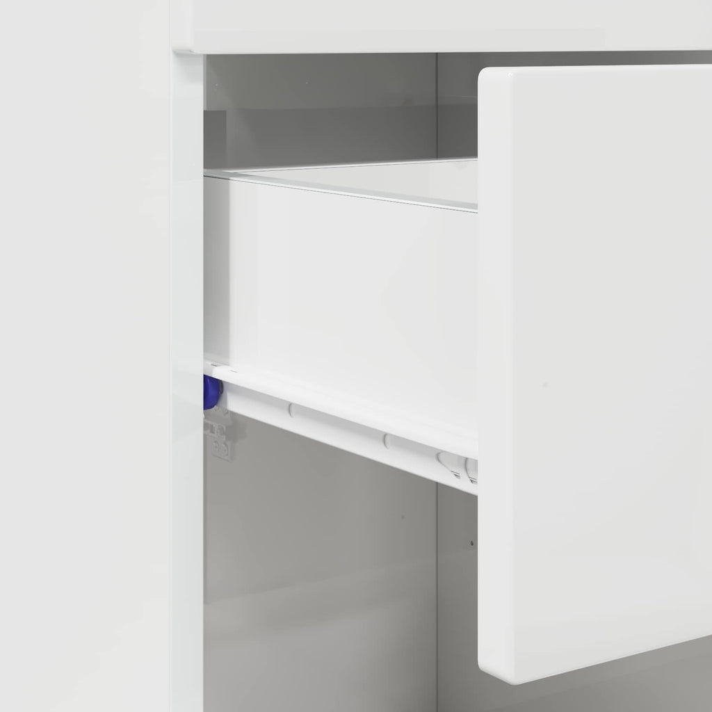 Badezimmerschrank-Set TULUM Hochglanz Weiß 37 x 31,5 x 82 cm