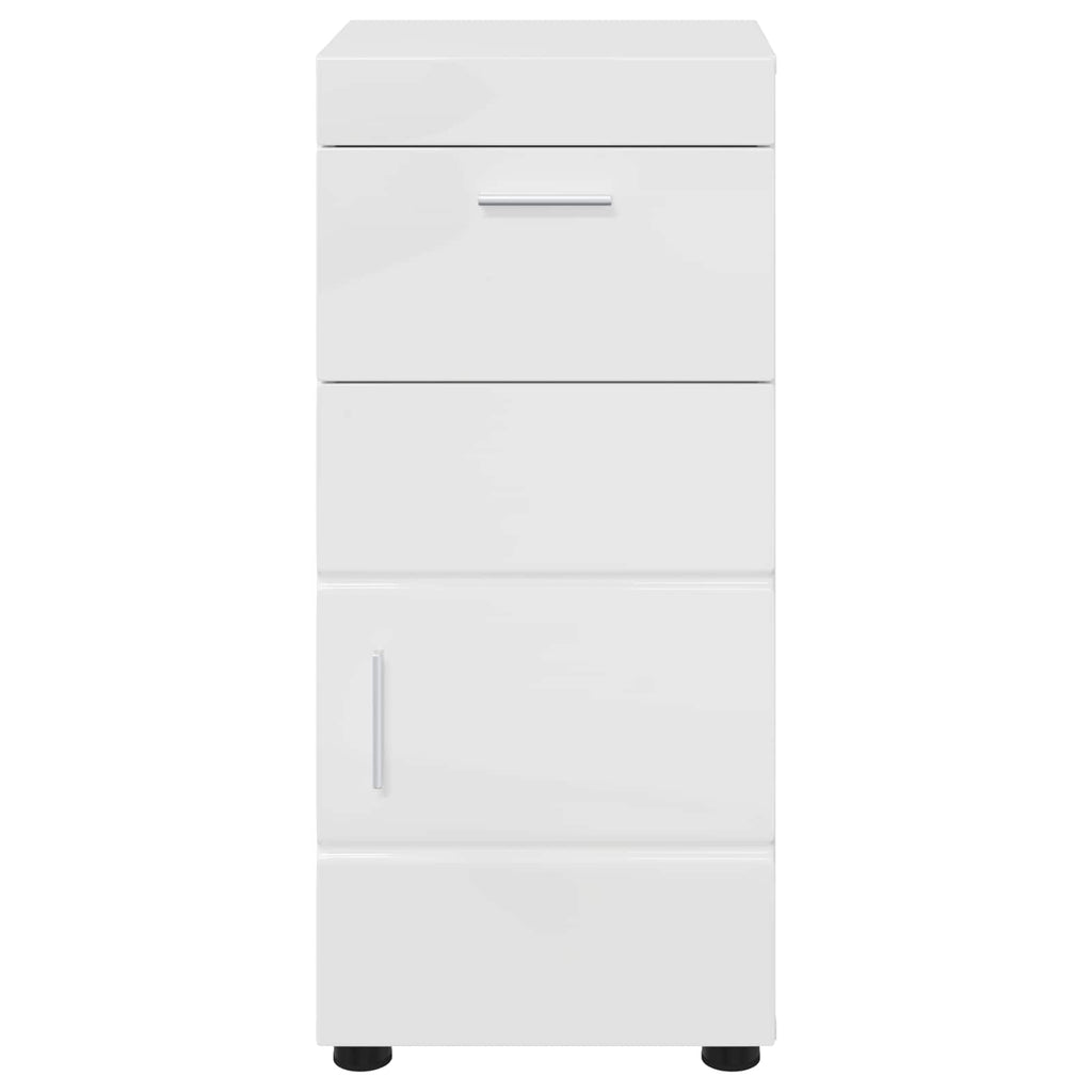Badezimmerschrank-Set TULUM Hochglanz Weiß 37 x 31,5 x 82 cm