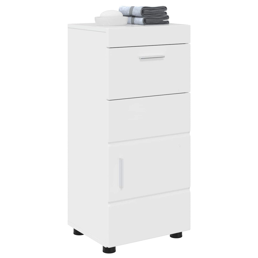 Badezimmerschrank-Set TULUM Hochglanz Weiß 37 x 31,5 x 82 cm