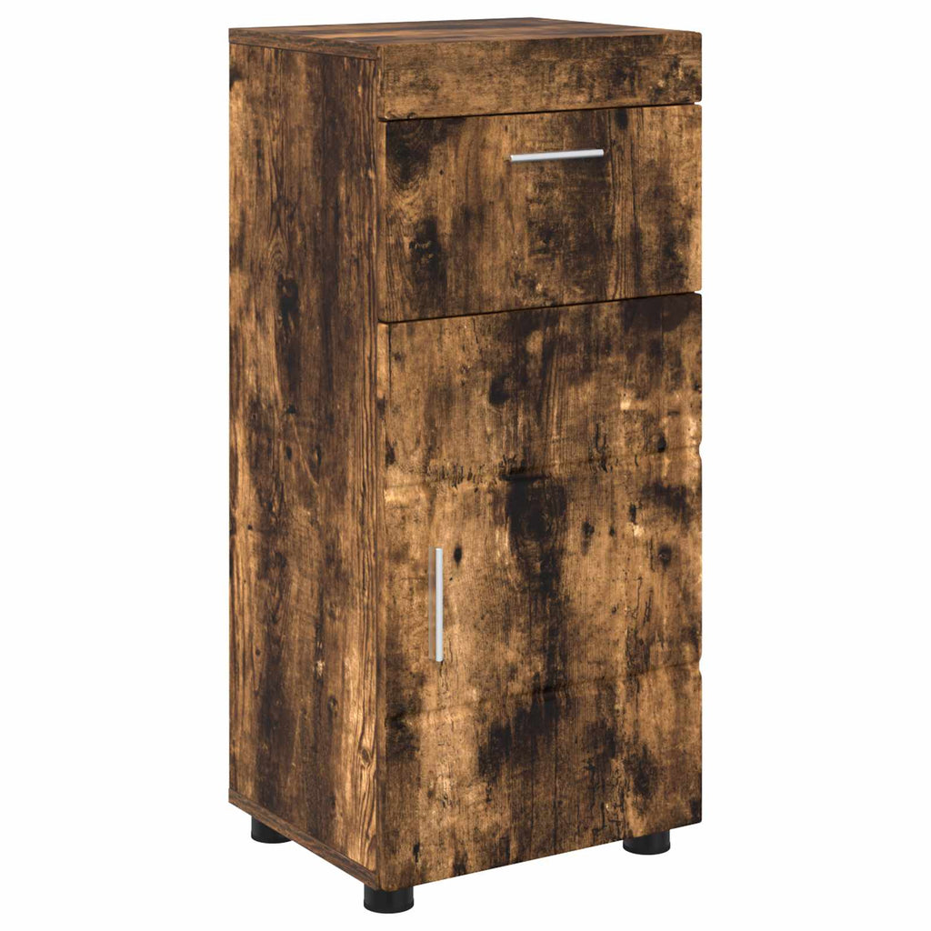 Badezimmerschrank-Set TULUM Geräucherte Eiche 37 x 31,5 x 82 cm