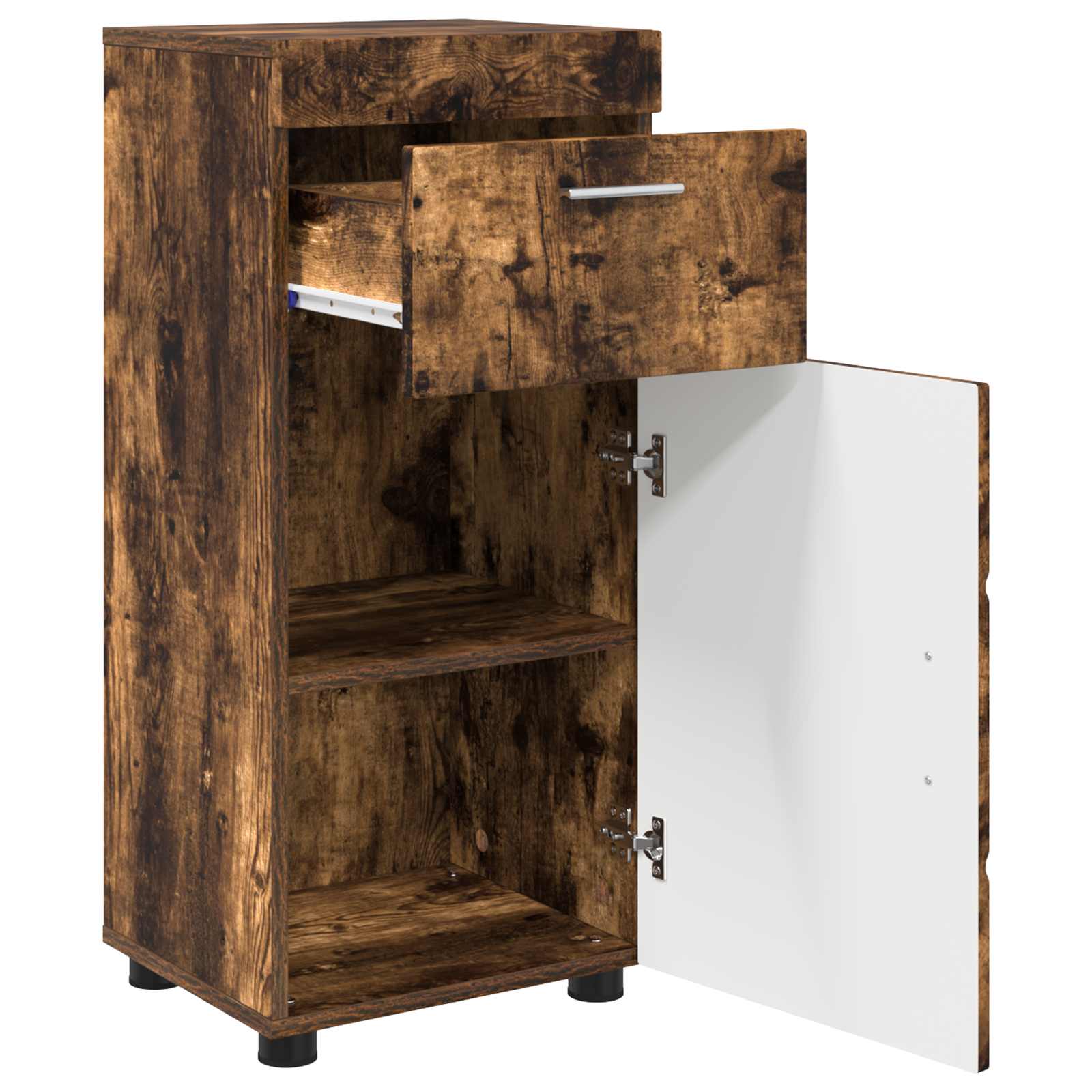 Badezimmerschrank-Set TULUM Geräucherte Eiche 37 x 31,5 x 82 cm