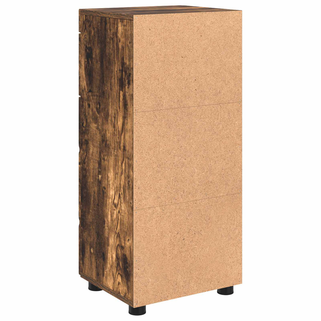 Badezimmerschrank-Set TULUM Geräucherte Eiche 37 x 31,5 x 82 cm