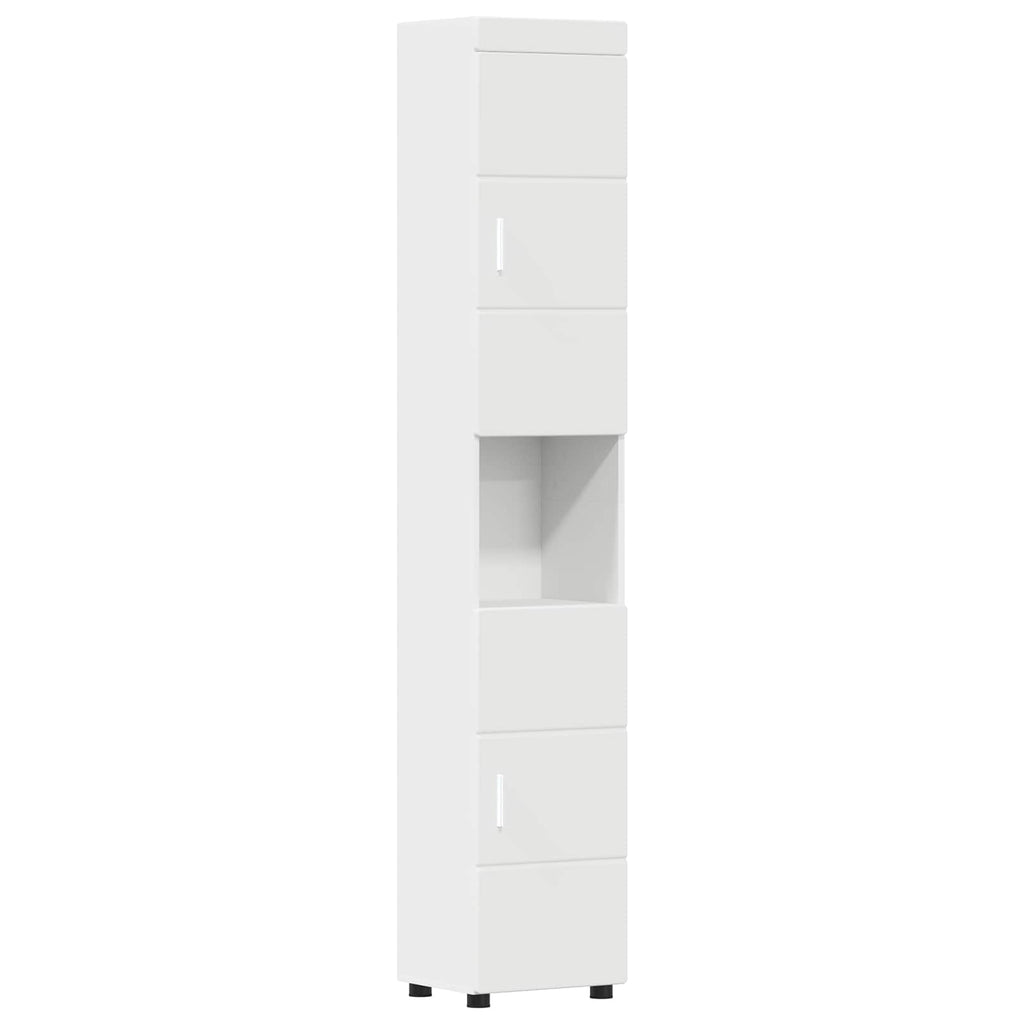Badezimmerschrank-Set TULUM Weiß 37 x 31,5 x 203 cm