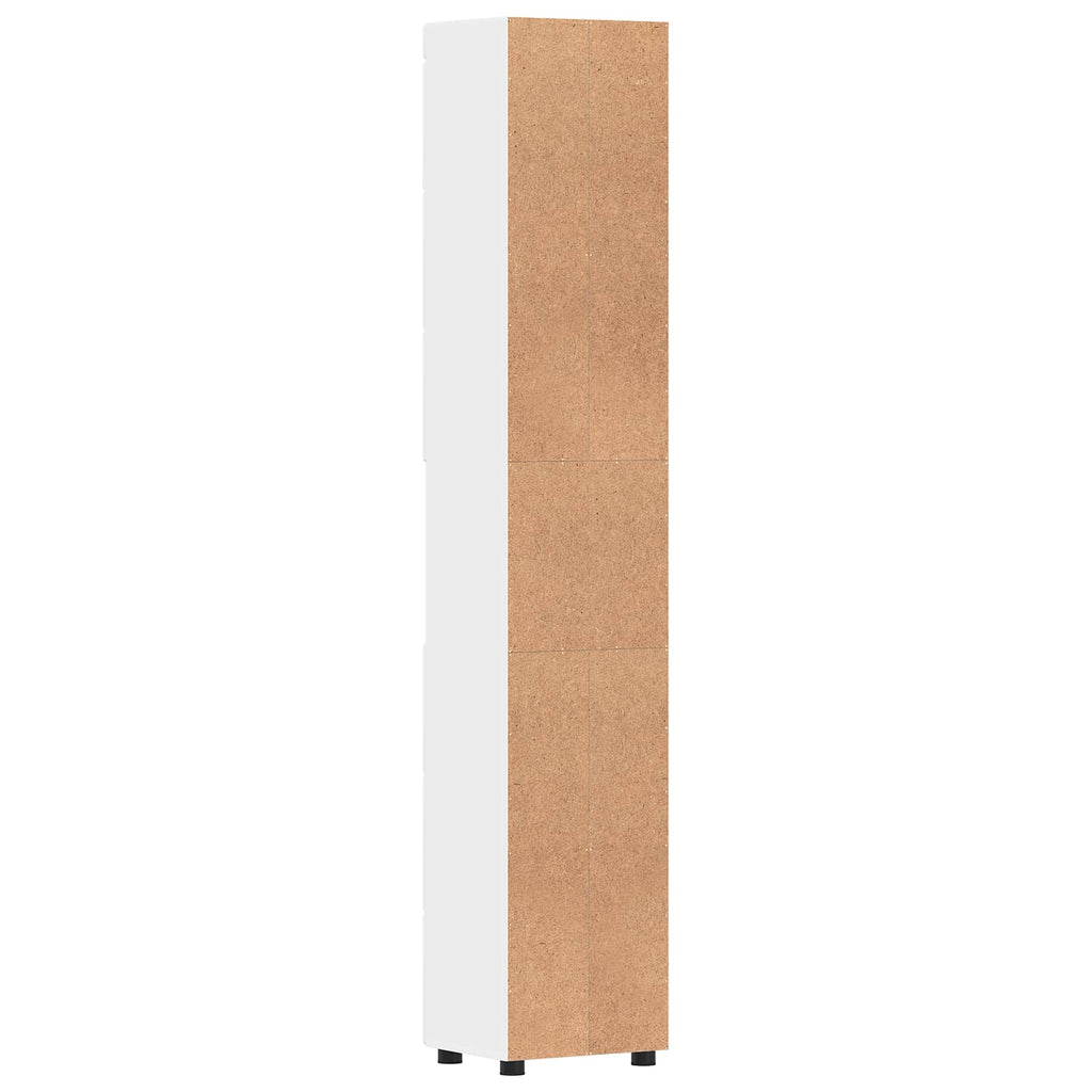 Badezimmerschrank-Set TULUM Weiß 37 x 31,5 x 203 cm