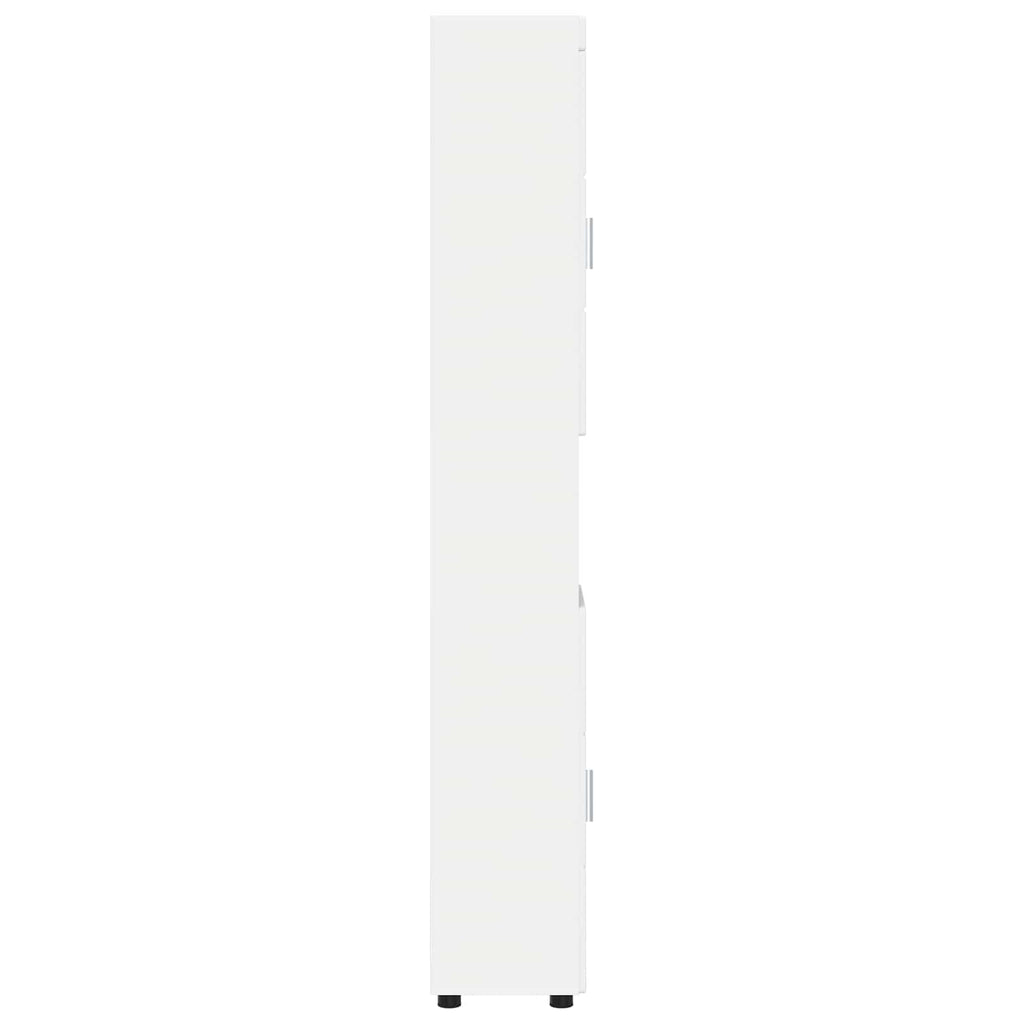 Badezimmerschrank-Set TULUM Weiß 37 x 31,5 x 203 cm