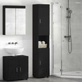Badezimmerschrank-Set TULUM Schwarz 37 x 31,5 x 203 cm