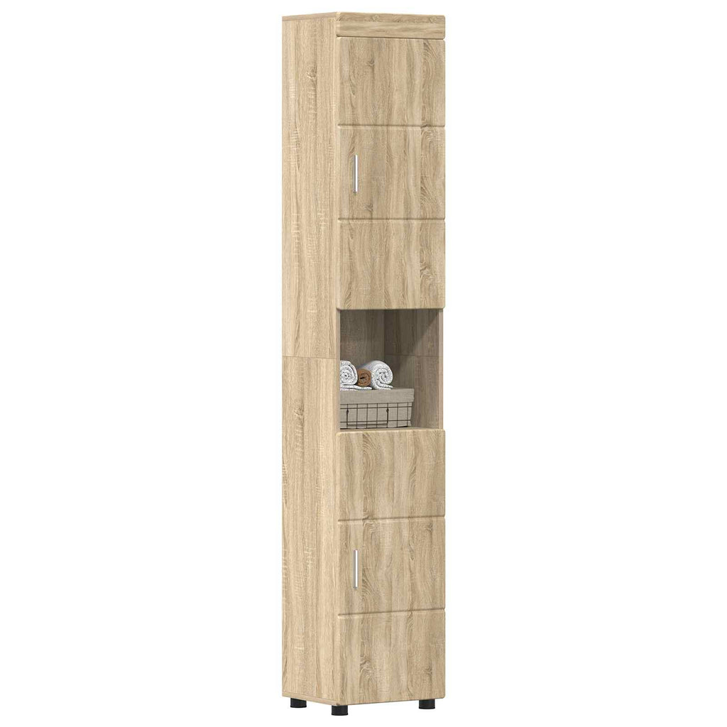 Badezimmerschrank-Set TULUM Sonoma-Eiche 37 x 31,5 x 203 cm