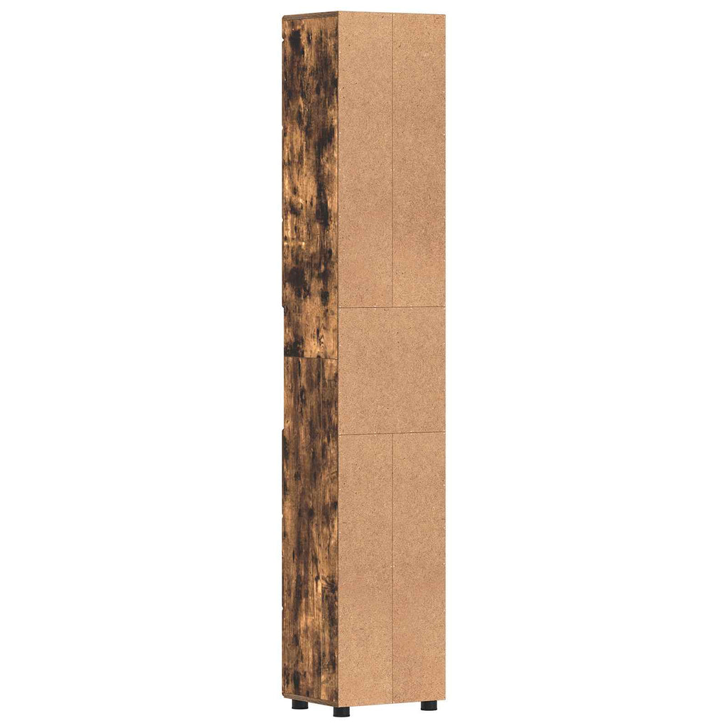 Badezimmerschrank-Set TULUM Geräucherte Eiche Holzwerkstoff