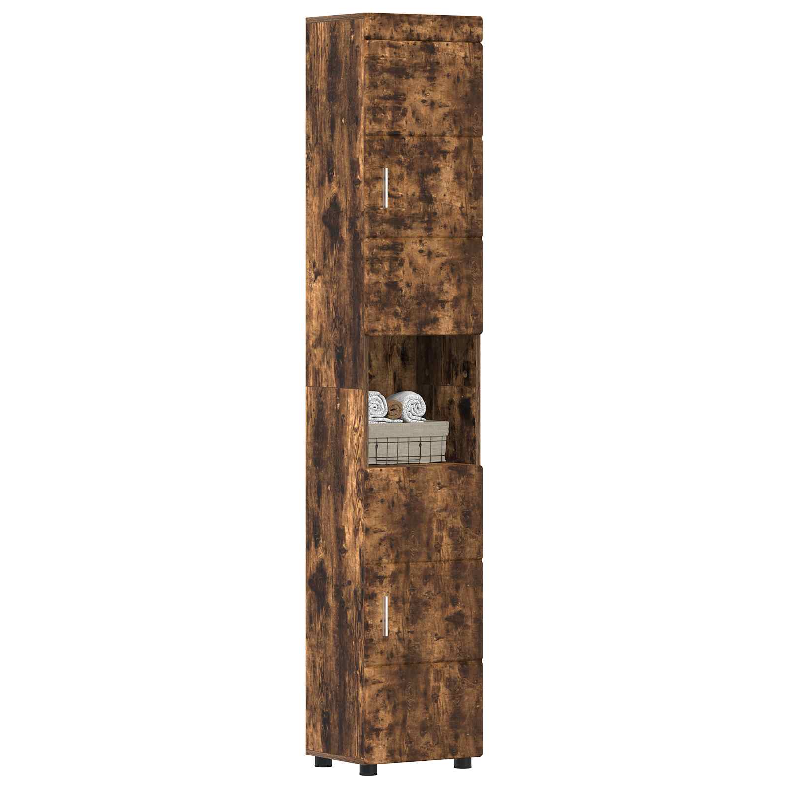 Badezimmerschrank-Set TULUM Geräucherte Eiche Holzwerkstoff