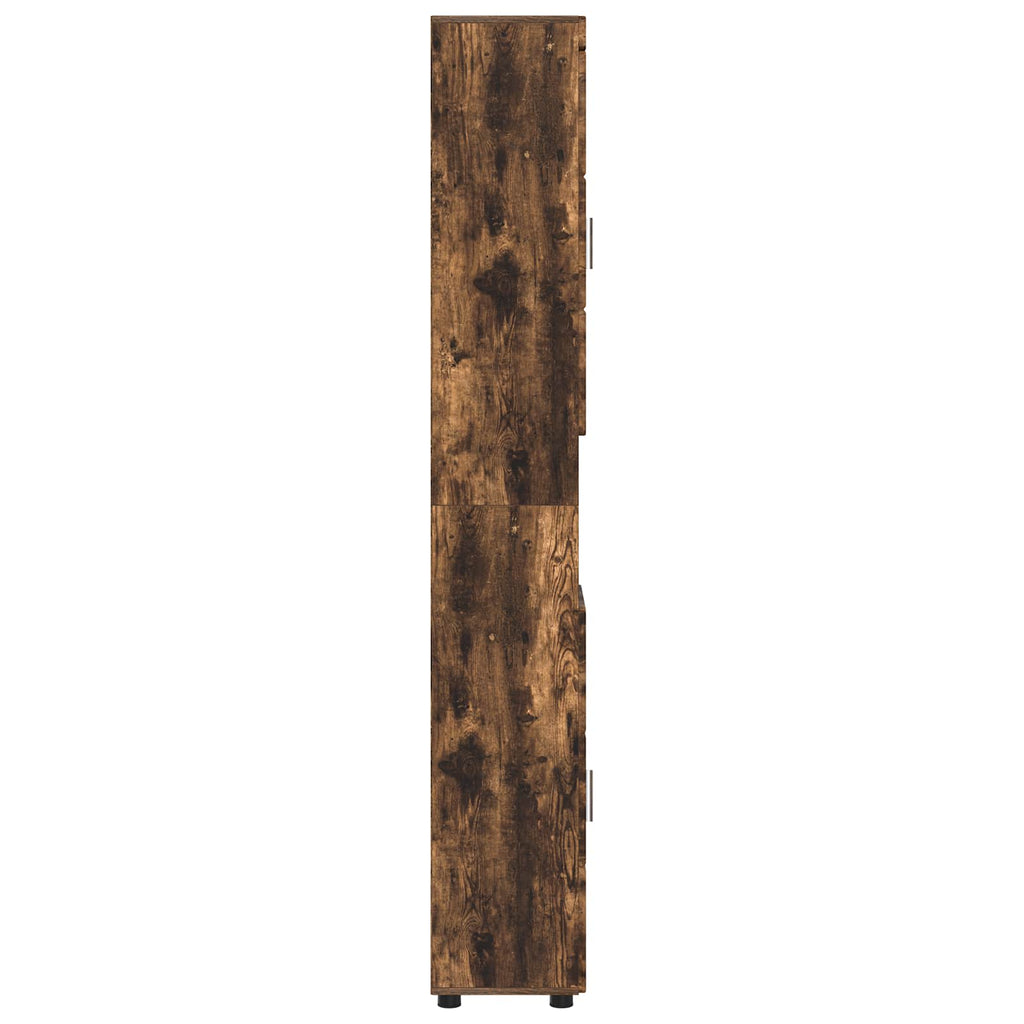 Badezimmerschrank-Set TULUM Geräucherte Eiche Holzwerkstoff