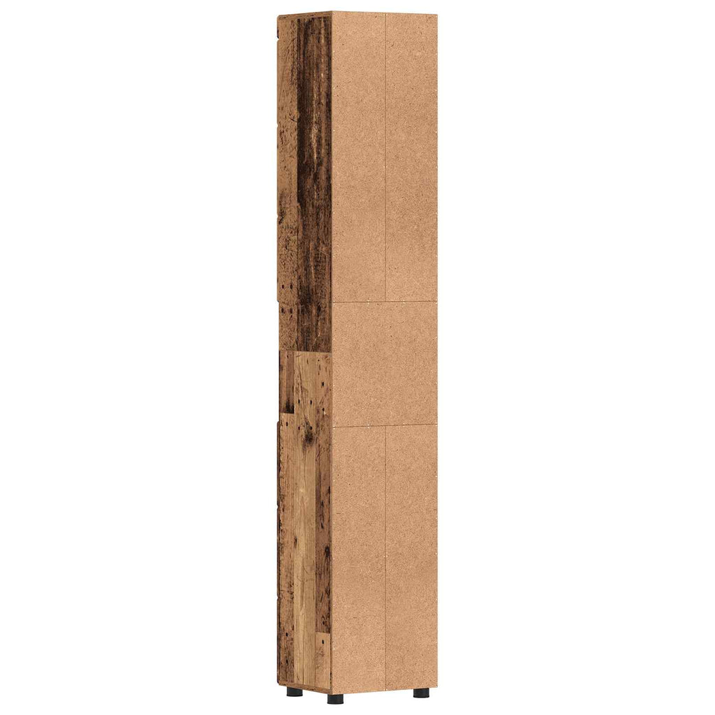 Badezimmerschrank-Set TULUM Altholz 37 x 31,5 x 203 cm