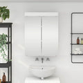 Badezimmerspiegelschrank mit Regal TULUM Weiß 60 x 16,5 x 78 cm