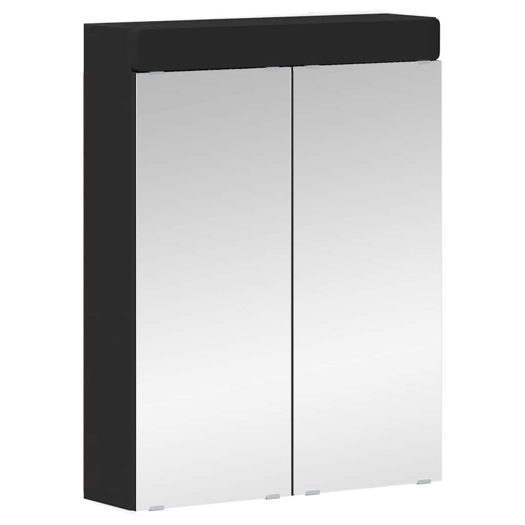 Badezimmerspiegelschrank TULUM Schwarz 60 x 16,5 x 78 cm