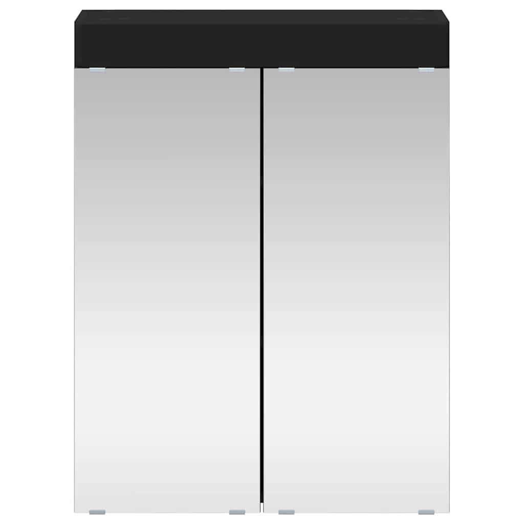 Badezimmerspiegelschrank TULUM Schwarz 60 x 16,5 x 78 cm