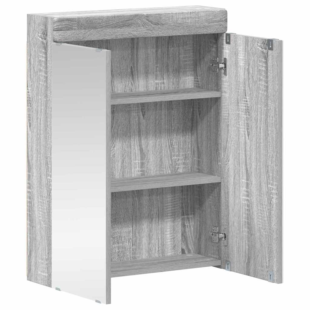 Badezimmerspiegelschrank TULUM Graues Sonoma 60 x 16,5 x 78 cm