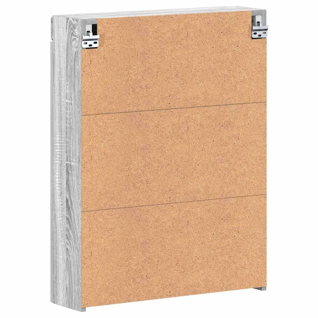 Badezimmerspiegelschrank TULUM Graues Sonoma 60 x 16,5 x 78 cm