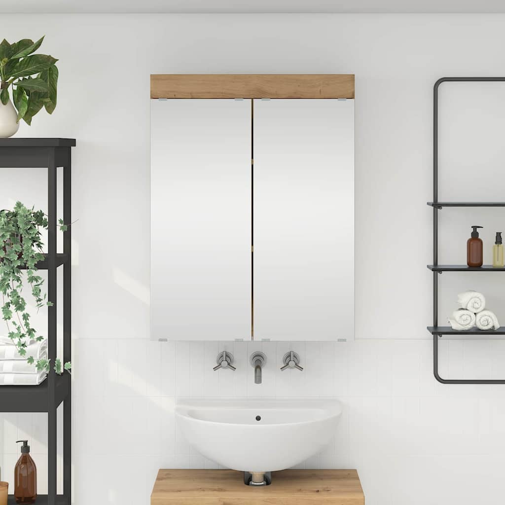 Badezimmerspiegelschrank TULUM Artisan-Eiche 60 x 16,5 x 78 cm