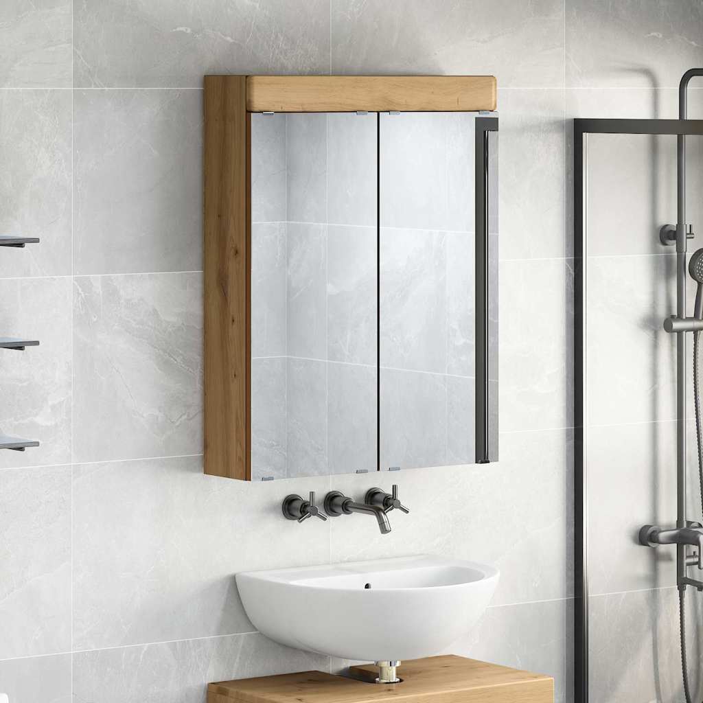 Badezimmerspiegelschrank TULUM Artisan-Eiche 60 x 16,5 x 78 cm