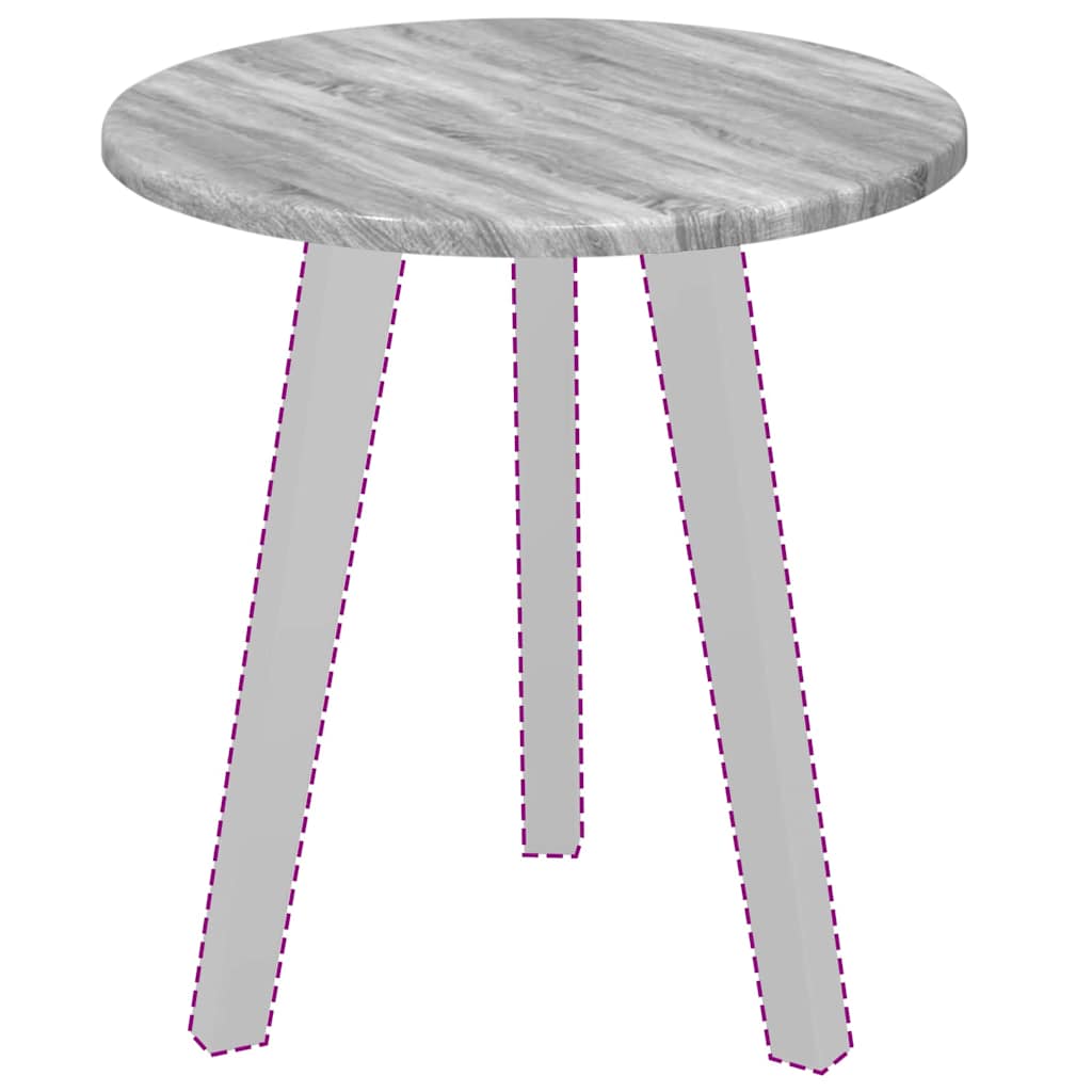 Tischplatte Grau Sonoma Ø 40 x 1,5 cm Holzwerkstoff