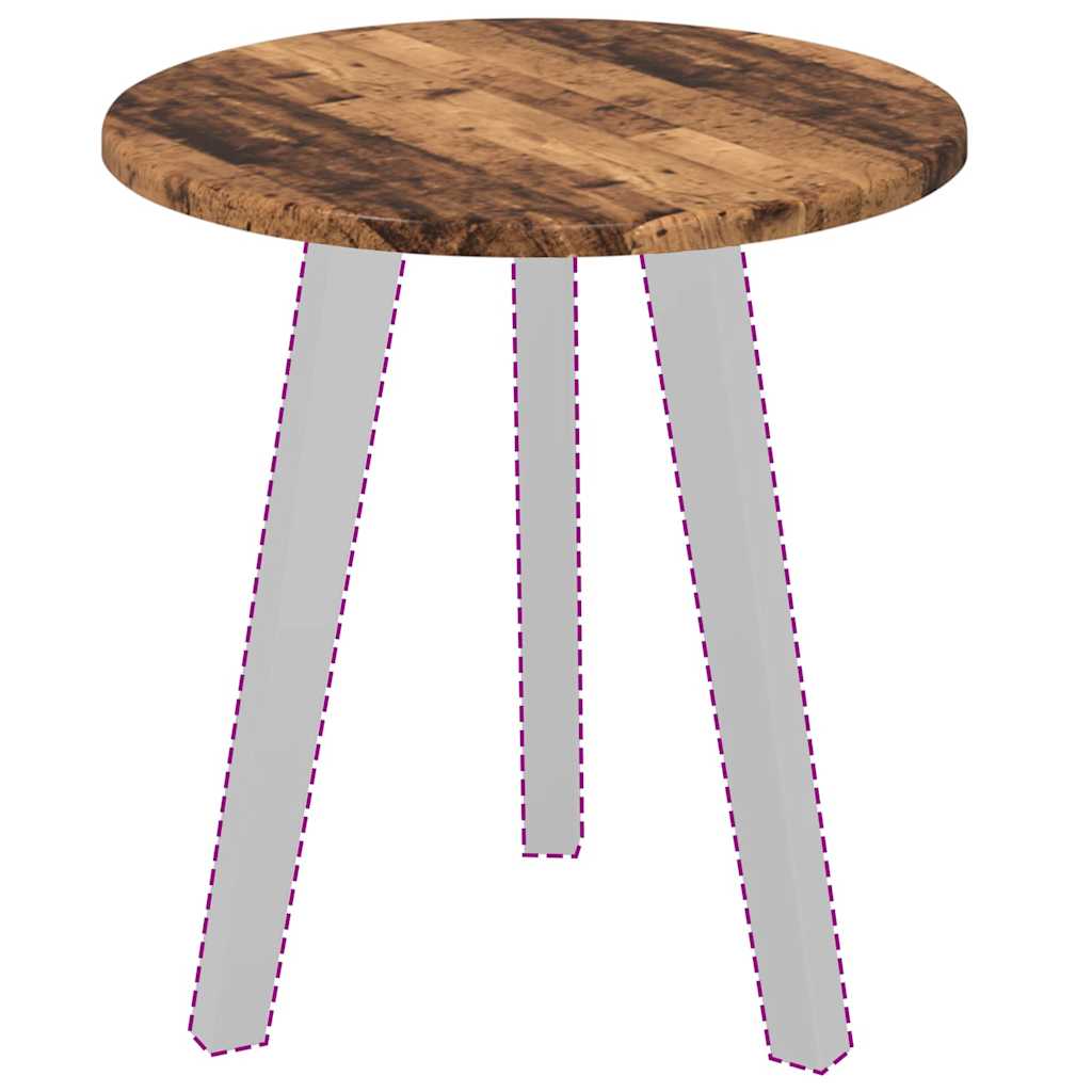 Tischplatte Altholz Ø 40 x 1,5 cm Holzwerkstoff