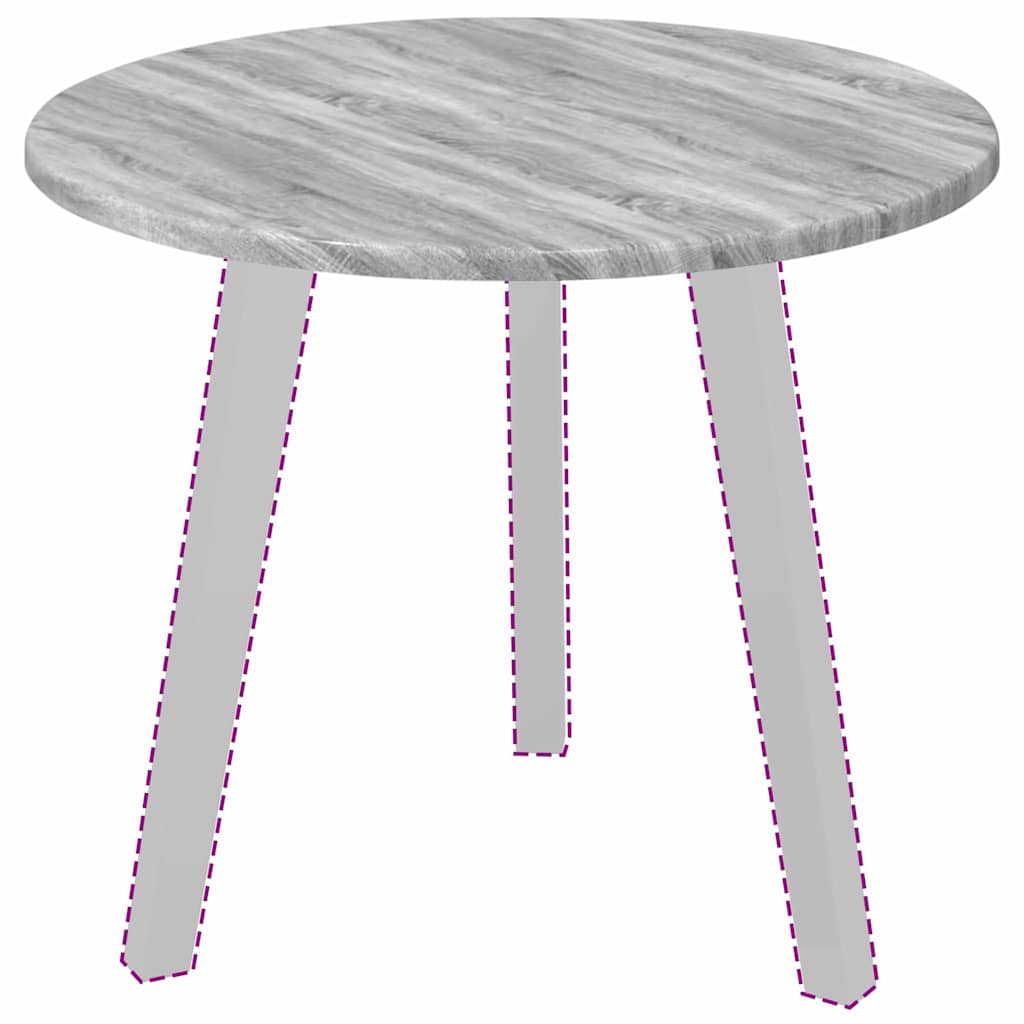 Tischplatte Grau Sonoma Ø 50 x 1,5 cm Holzwerkstoff
