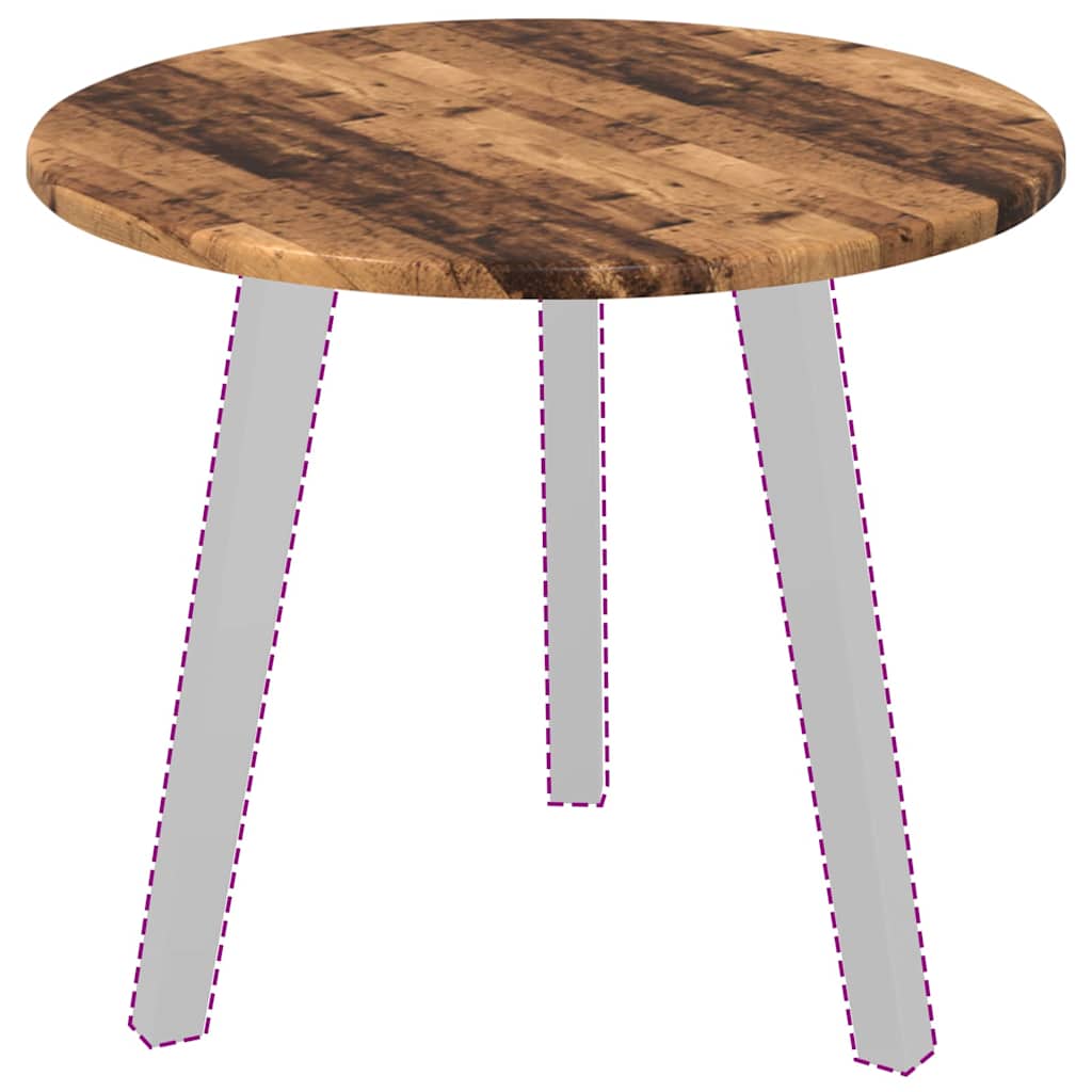 Tischplatte Altholz Ø 50 x 1,5 cm Holzwerkstoff