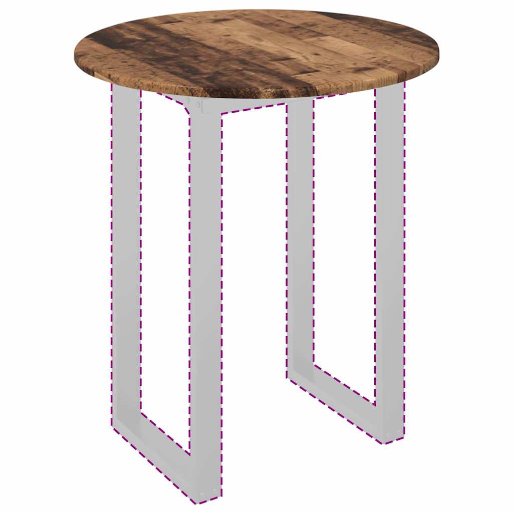 Tischplatte Altholz Ø 60 x 1,5 cm Holzwerkstoff