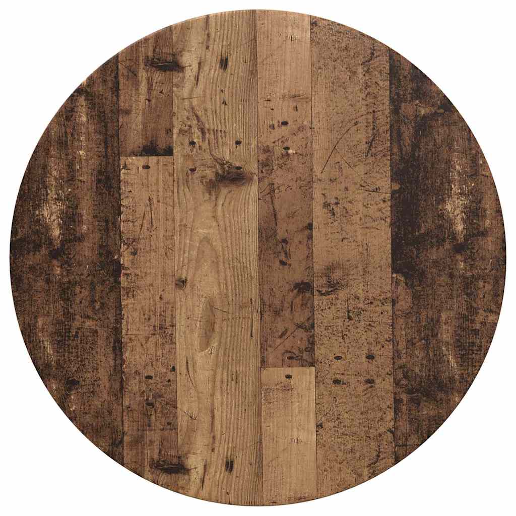 Tischplatte Altholz Ø 70 x 1,5 cm Holzwerkstoff