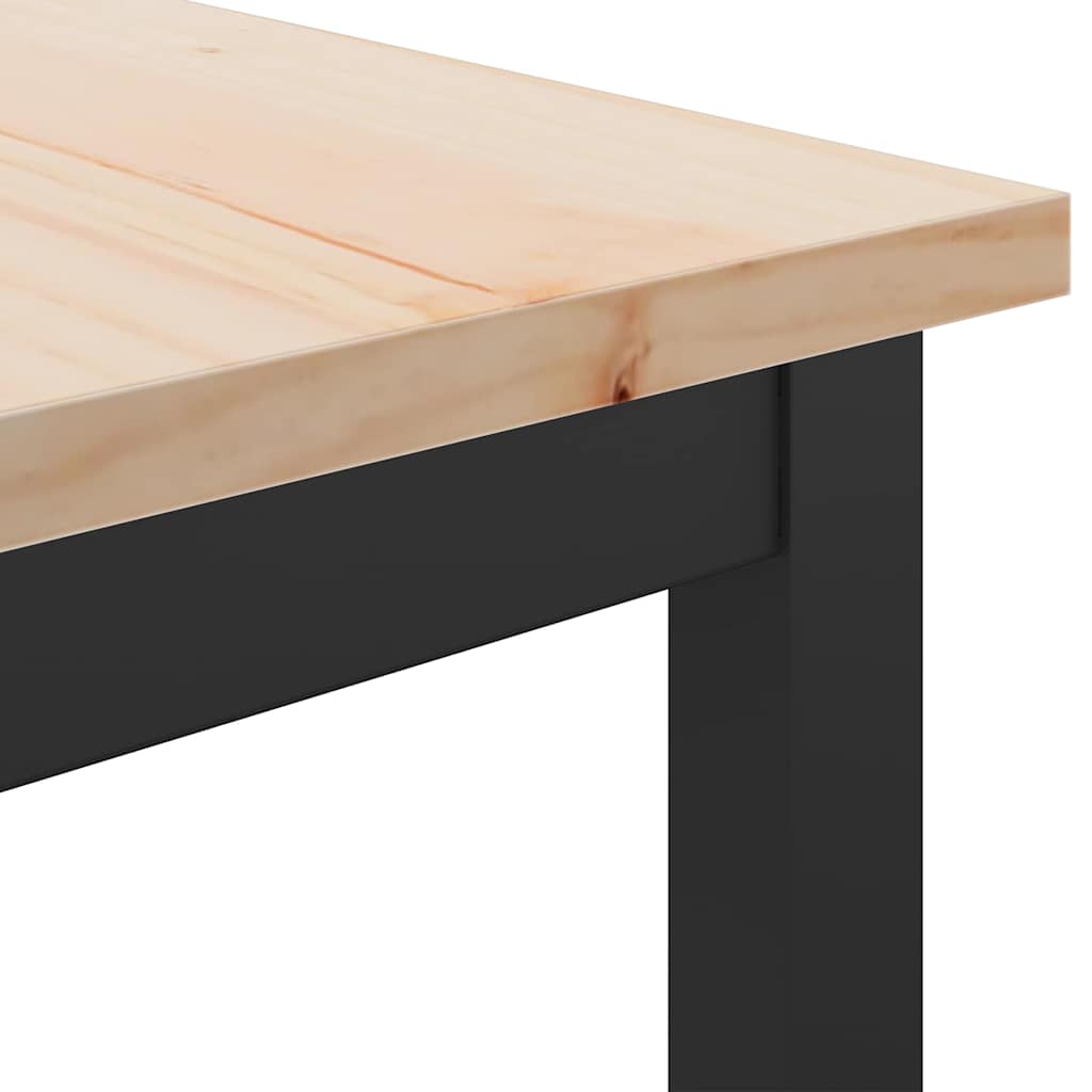 Tisch Natur 100 x 50 x 77 cm Ingenieure Holz und Stahl